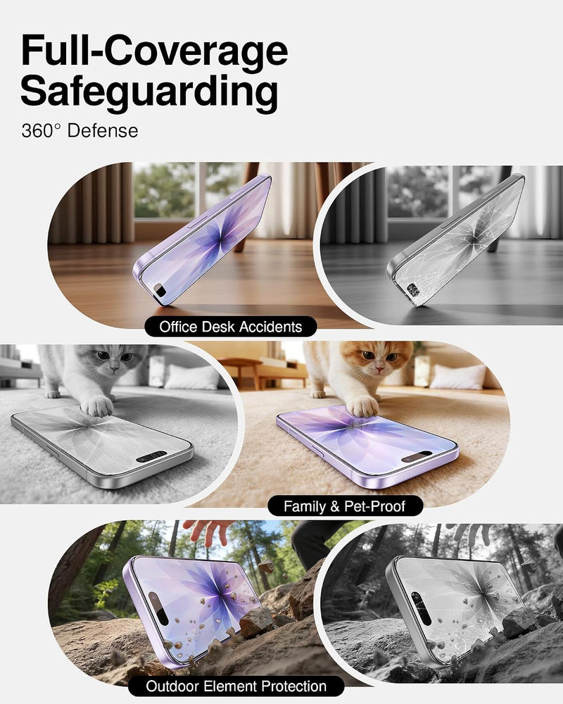 SMARTDEVIL 2 Pack Tempered Glass for iPhone 17 Screen Protector