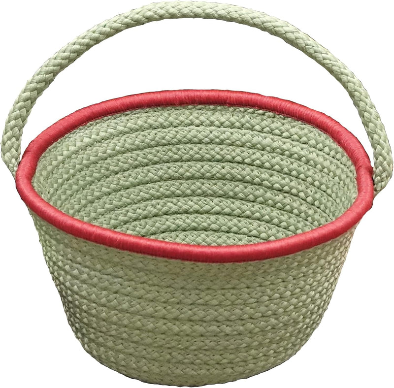 Holiday Accent Gift Basket - Green 8”x12” x7”