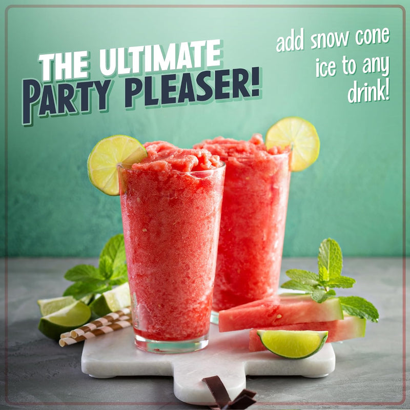 Nostalgia Snow Cone Shaved Ice Machine - Retro Table-Top Slushie - 20 Treats - Retro Red
