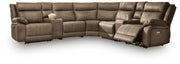 Max-Momentum 7-Piece Power Reclining Sectional with Audio Consoles