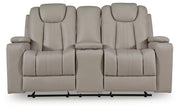 Elevate Edges Glider Reclining Loveseat with Console