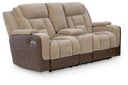 Mixed Motion Power Reclining Loveseat with Console