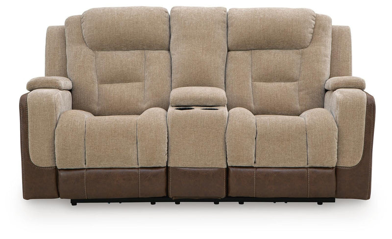 Mixed Motion Power Reclining Loveseat with Console