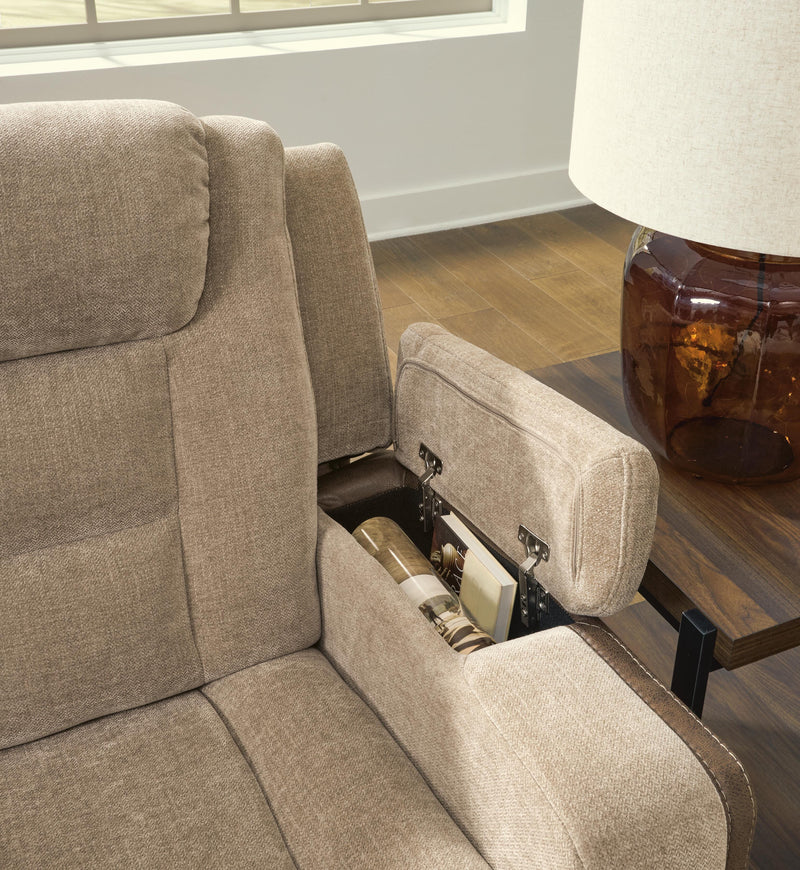Mixed Motion Power Reclining Loveseat with Console