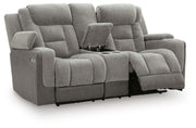 Mixed Motion Power Reclining Loveseat with Console