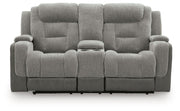 Mixed Motion Power Reclining Loveseat with Console