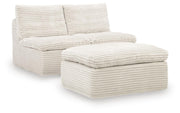 Fannin Armless Chair with Ottoman