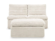 Fannin Armless Chair with Ottoman