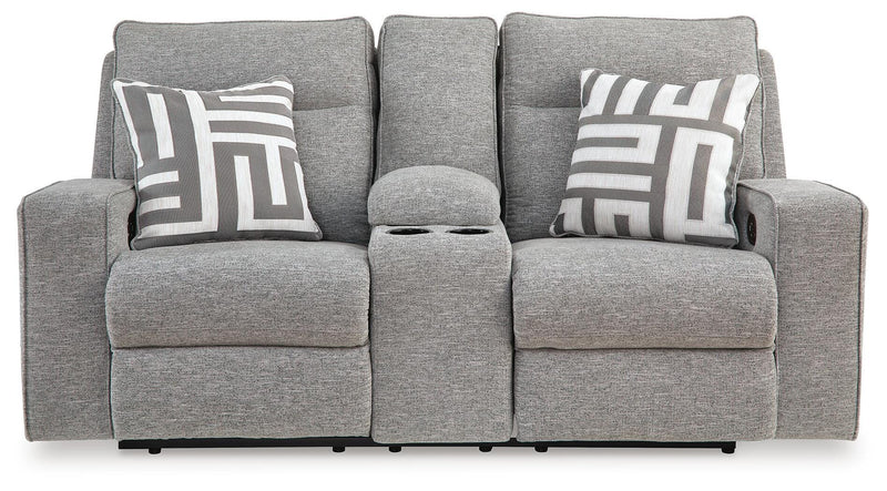Biscoe Power Reclining Loveseat with Console