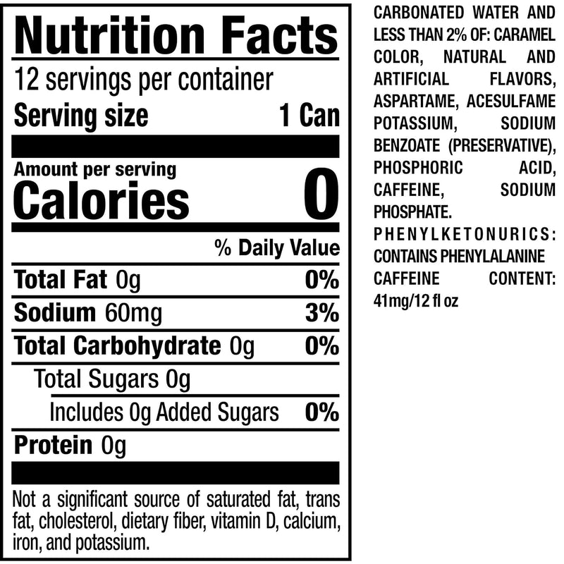 DR PEPPER and Cream Soda Zero Sugar, 12 fl oz cans, 12 pack