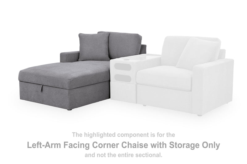 Modmax Left-Arm Facing Corner Chaise with Storage