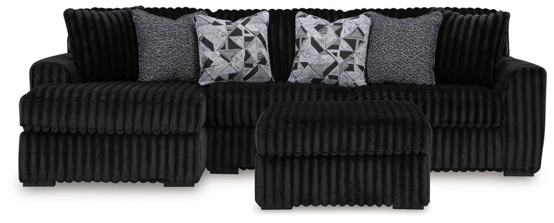 Midnight-Madness 2-Piece Sectional and Ottoman