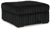 Midnight-Madness Oversized Chaise and Oversized Accent Ottoman