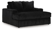 Midnight-Madness 4-Piece Sectional and Oversized Chaise