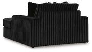 Midnight-Madness Oversized Chaise and Oversized Accent Ottoman