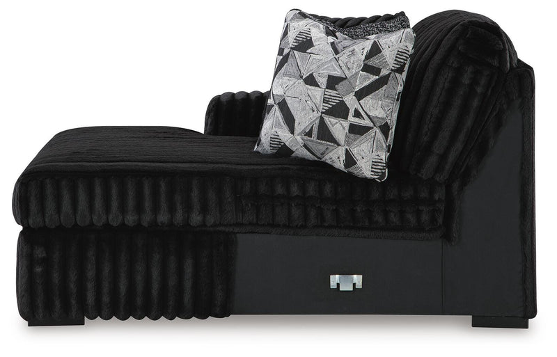 Midnight-Madness 2-Piece Sectional and Ottoman
