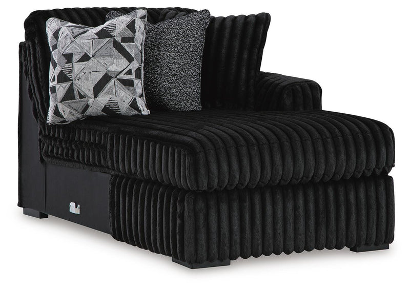 Midnight-Madness 2-Piece Sectional and Oversized Chaise