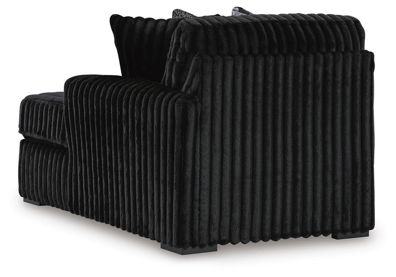 Midnight-Madness 4-Piece Sectional and Oversized Chaise