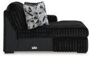 Midnight-Madness 4-Piece Sectional and Oversized Chaise