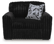 Midnight-Madness Oversized Chair and Ottoman