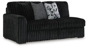 Midnight-Madness 3-Piece Sectional and Oversized Ottoman