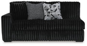 Midnight-Madness 2-Piece Sectional and Oversized Accent Ottoman
