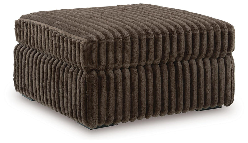 Midnight-Madness 4-Piece Sectional with Chaise, Oversized Chair and Ottoman