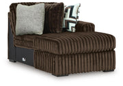 Midnight-Madness 4-Piece Sectional with Chaise, Oversized Chair and Ottoman