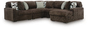 Midnight-Madness 5-Piece Sectional with Chaise