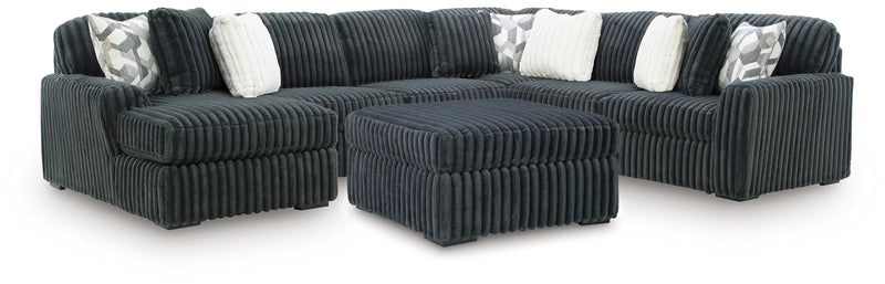 Midnight-Madness 4-Piece Sectional and Ottoman