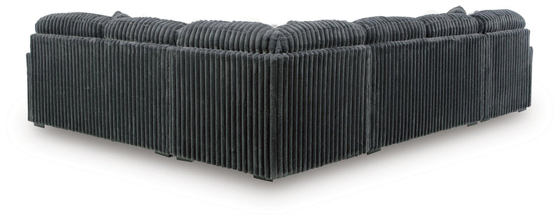 Midnight-Madness 4-Piece Sectional and Ottoman