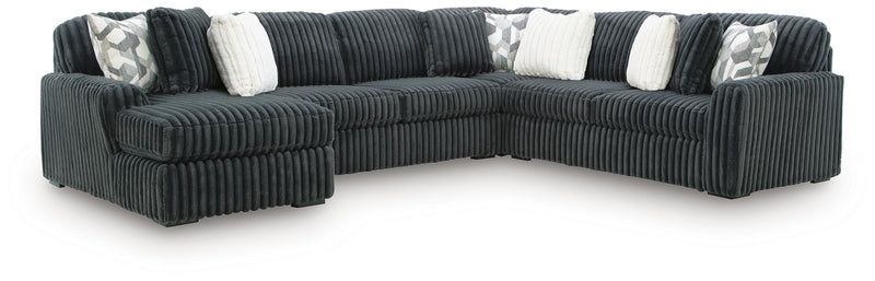Midnight-Madness 4-Piece Sectional and Ottoman