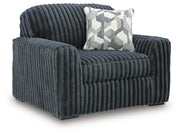 Midnight-Madness Oversized Chair and Ottoman