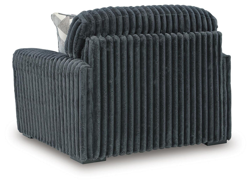 Midnight-Madness Oversized Chair and Ottoman