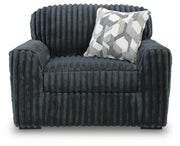 Midnight-Madness Oversized Chair and Ottoman