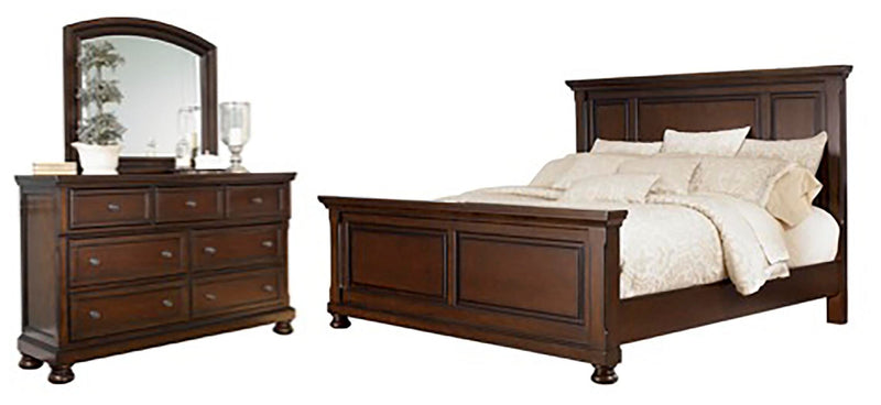 Porter Queen Panel Bed, Dresser and Mirror