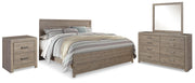 Culverbach King Panel Bed, Dresser, Mirror and Nightstand