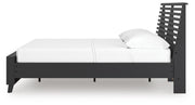 Danziar Full Slat Panel Platform Bed, Dresser and Mirror