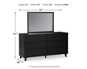 Danziar Queen Panel Platform Bed, Dresser and Mirror