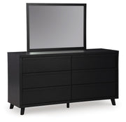 Danziar Full Panel Platform Bed, Dresser and Mirror