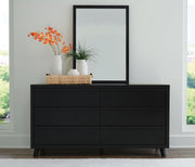 Danziar Full Panel Slat Bed, Dresser and Mirror