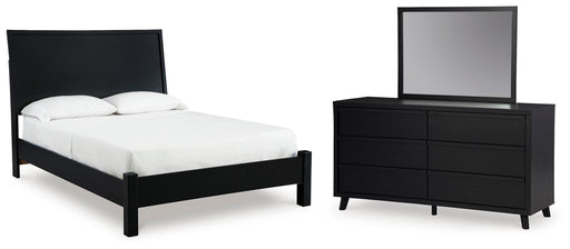Danziar Queen Panel Bed, Dresser and Mirror