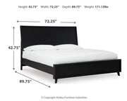 Danziar Queen Panel Platform Bed and 2 Nightstands