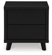 Danziar Queen Panel Platform Bed and 2 Nightstands