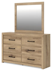 Brozmont Full Panel Bed, Dresser and Mirror