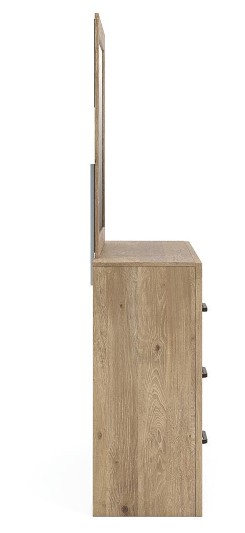 Brozmont Full Panel Bed, Dresser and Mirror