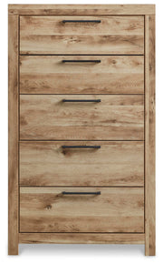 Hyanna Queen Panel Storage Bed, Dresser, Mirror, Chest and 2 Nightstands