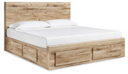 Hyanna Queen Panel Storage Bed, Dresser, Mirror and 2 Nightstands