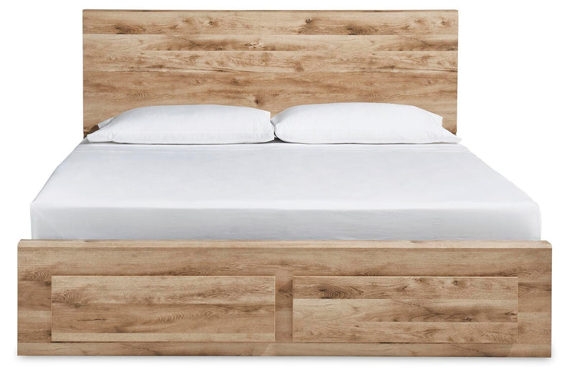 Hyanna King Panel Storage Bed, Dresser, Mirror and 2 Nightstands