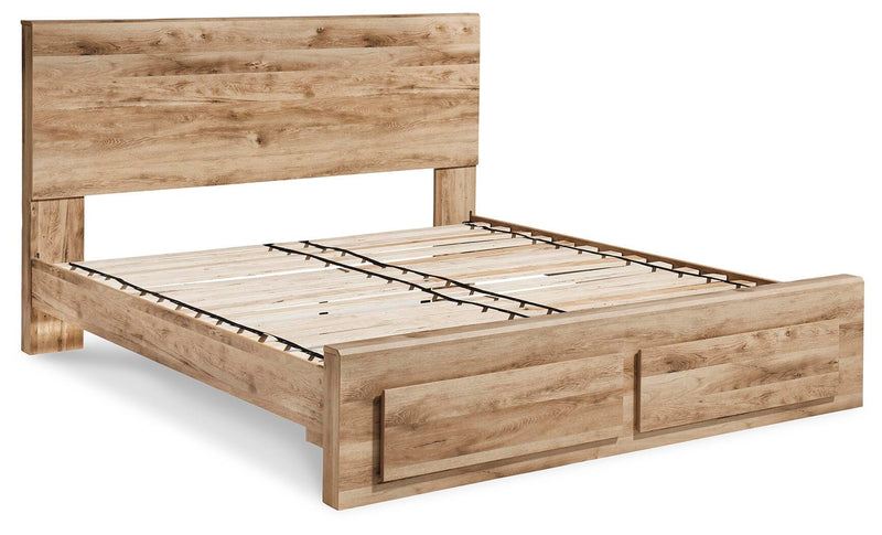 Hyanna King Panel Storage Bed, Dresser, Mirror and 2 Nightstands